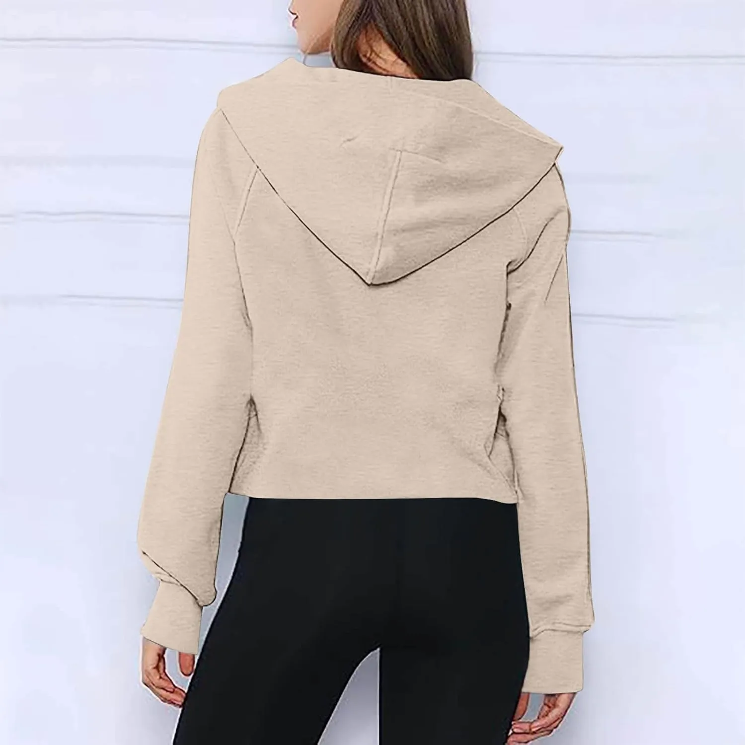 SMIDOW Scuba Dupes Sweatshirt For Women Fashion 2023 Half Zip Up Hoodies Casual Loose Cropped 1/4 Zip Pullover Tops
