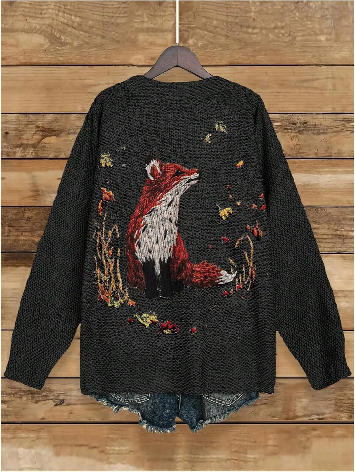 SOLY HUX Plus Size Sweaters for Women Graphic Print Crew Neck Long Sleeve Knit Pullover Tops