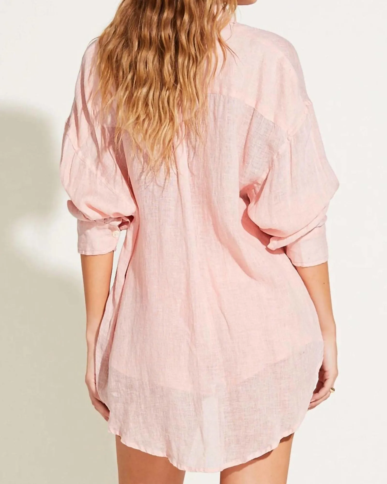Tallows Linen Short In Coral | Coral