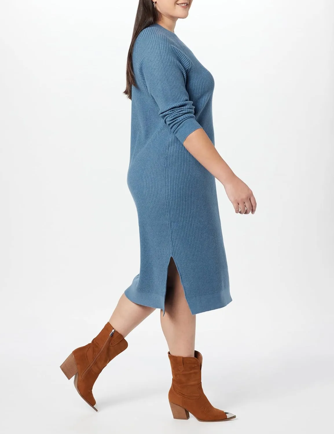 The Drop Women's Renata Rib Midi Dress