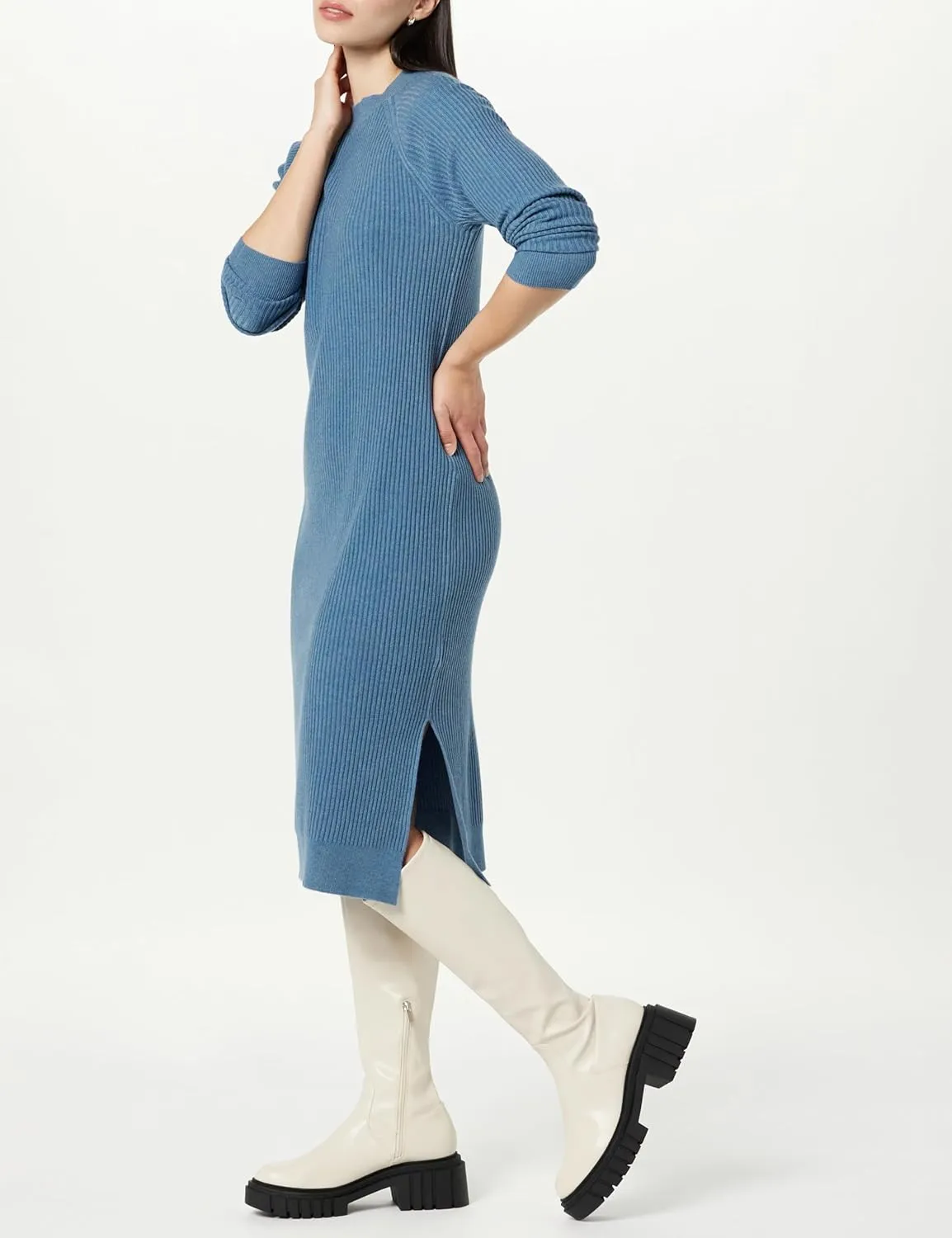 The Drop Women's Renata Rib Midi Dress