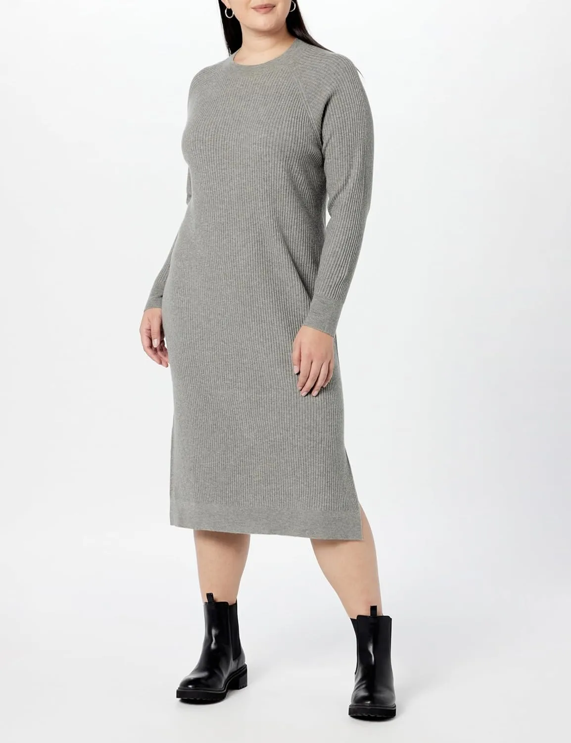 The Drop Women's Renata Rib Midi Dress