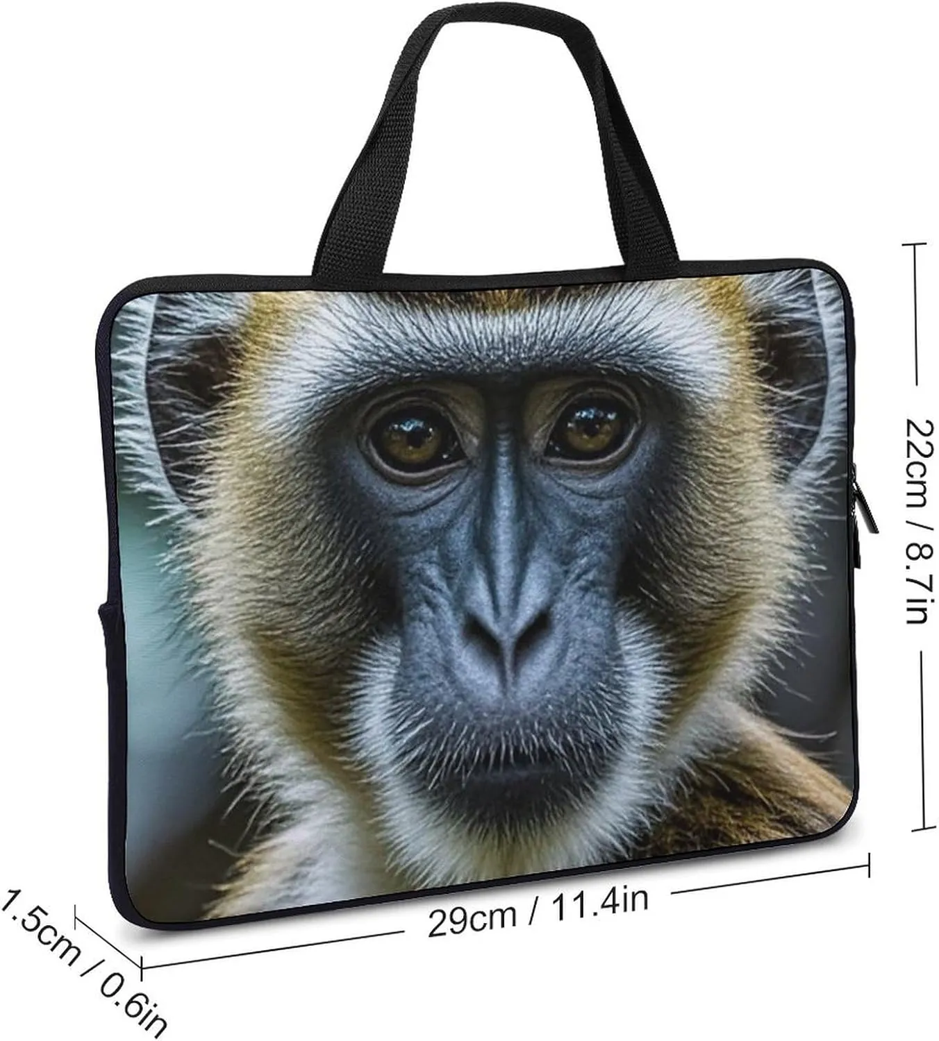 The Silent Monkey Laptop Bag Durable Laptop Sleeve Water-Resistant Notebook Bag for Computer Or Tablet
