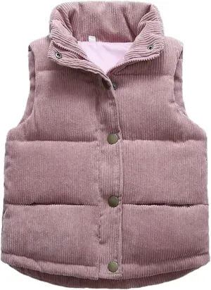 Toddler Boys Girls Vest Fleece Fuzzy Sleeveless Coat Outerwear Pockets Boy Coat with Thumb Holes