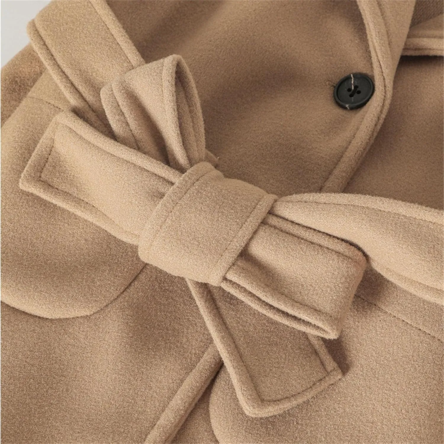 Toddler Girls Trench Coat Baby Girl Woolen Dress Coat Girl Dress Coat Peacoat Winter Double Buttons Fall Clothes