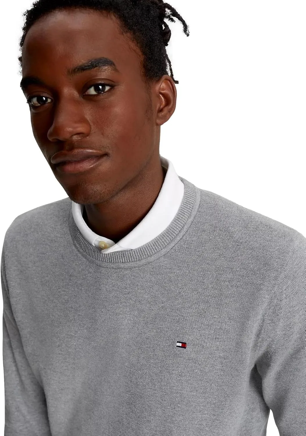 TOMMY HILFIGER Men's Signature Solid Crewneck Pullover Sweater 2025 Collection