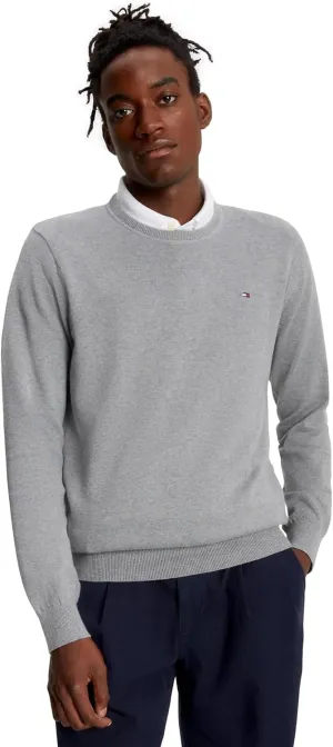 TOMMY HILFIGER Men's Signature Solid Crewneck Pullover Sweater 2025 Collection