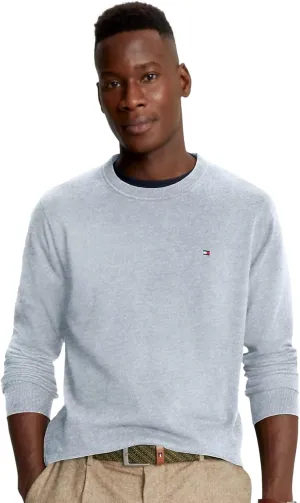 TOMMY HILFIGER Men's Signature Solid Crewneck Pullover Sweater 2025 Collection