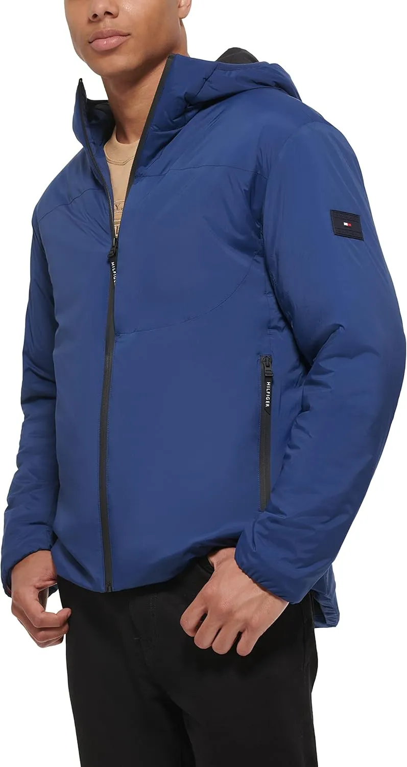 Tommy Hilfiger Men's Stretch Performance Filled Rain Jacket