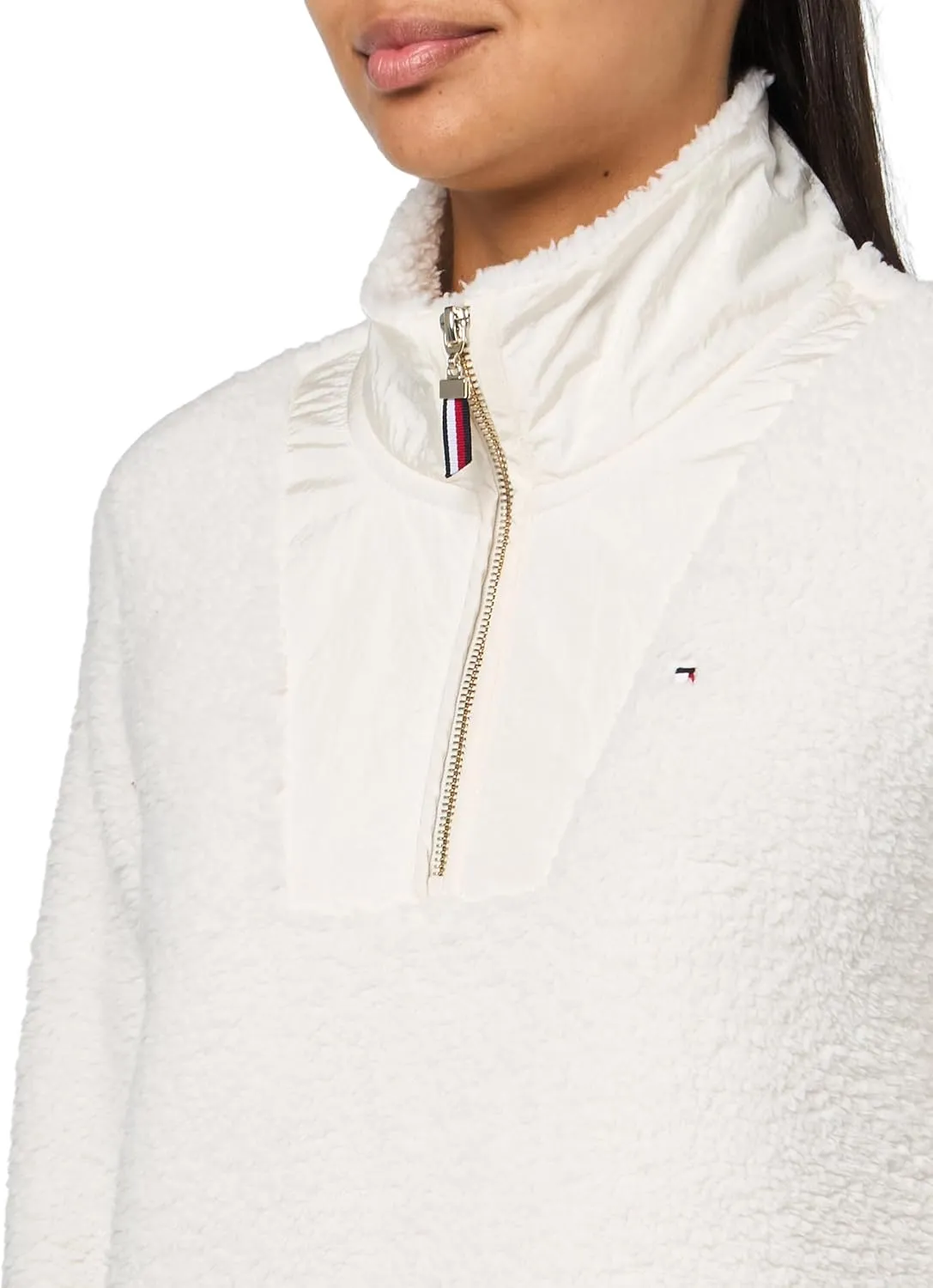 Tommy Hilfiger Women's 1/4 Zip Sherpa Jacket