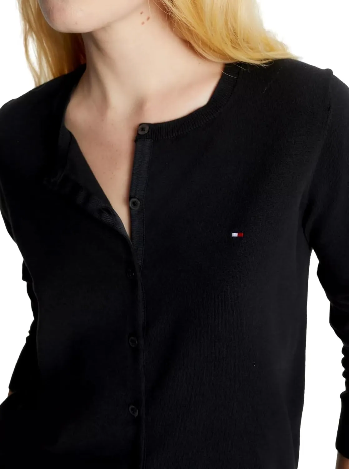 TOMMY HILFIGER Women's Solid Cardigan Sweater with Regular Buttons Collection 2025