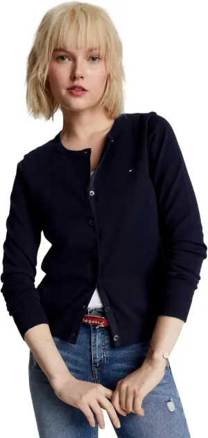 TOMMY HILFIGER Women's Solid Cardigan Sweater with Regular Buttons Collection 2025