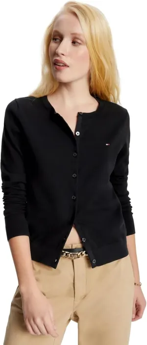 TOMMY HILFIGER Women's Solid Cardigan Sweater with Regular Buttons Collection 2025
