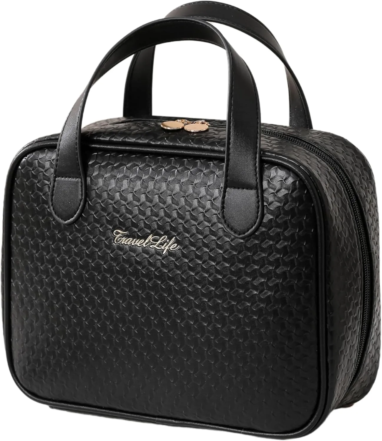 Travel Makeup Bag for Women, Large Capacity Cosmetic Bags, Organizer Portable Water-resistant Toiletry Bag (black)