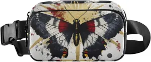 Tribal Butterfly Fanny Pack Water Resistant Waist Pack Sling Bag Purse for Women Men Travel Hiking
