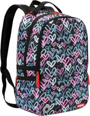 UNIKER Graffiti Backpack, Designer Laptop Backpack for 15.6 Inch Work,Water Resistant Backpack Computer Bag,HeartBeat
