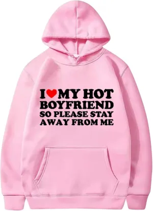 Valentines Day Hoodies For Women Funny Letter Print Oversized Hooded Sweatshirts Casual Valentine Pullover Sweaters