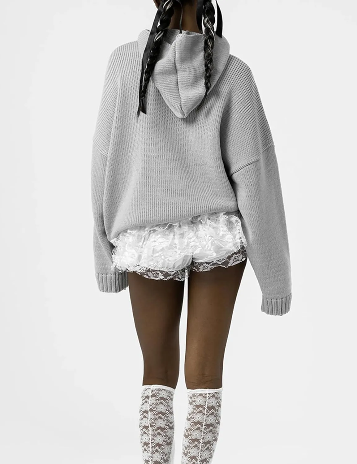 VAOYIU Women's Hoodies Sweater Knit Tops Oversized Fashion Pullover Casual Long Sleeve Shirts with Pockets
