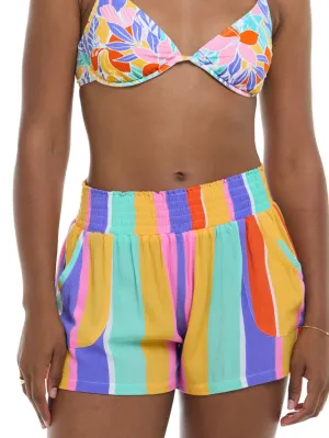 Violet Multi/Floret Stripe Boardshort