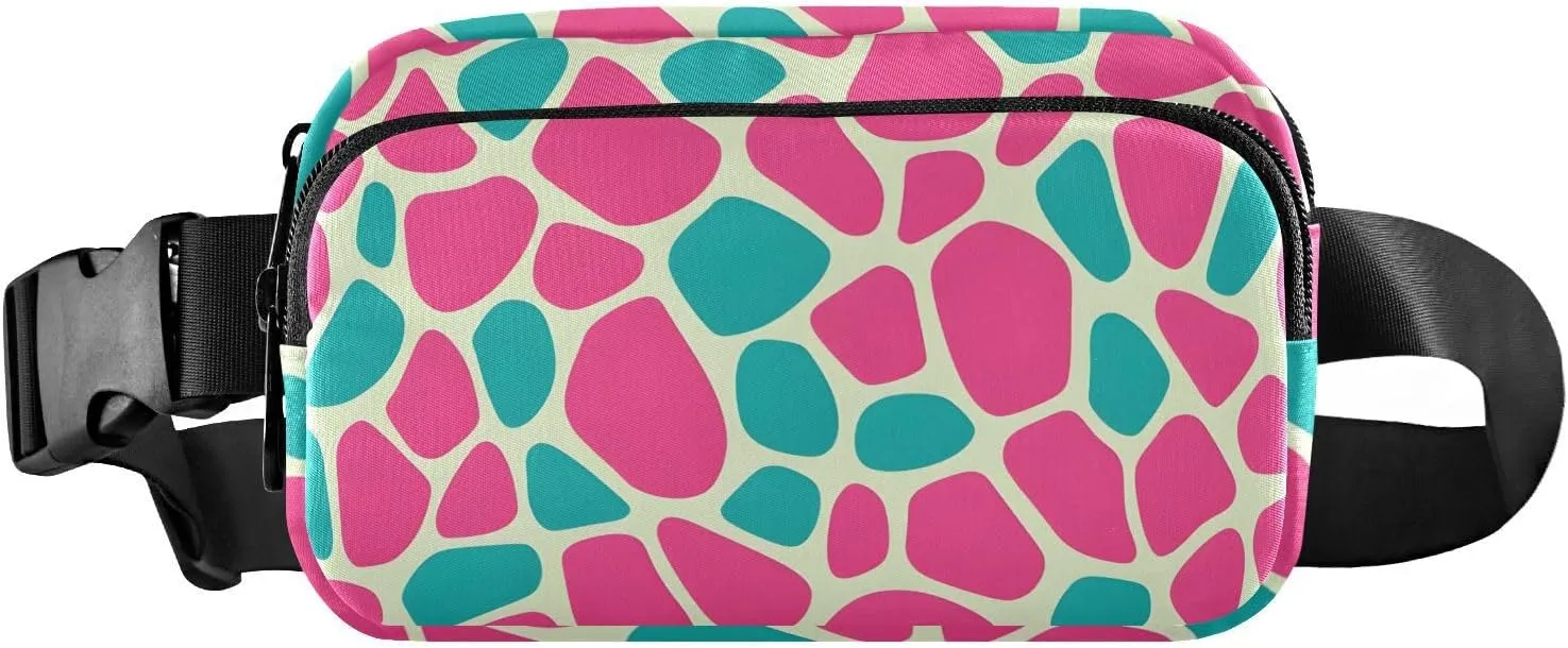 Vivid Camo Fanny Pack Water Resistant, Women Men Waist Pack Sling Bag Purse for Travel Hiking