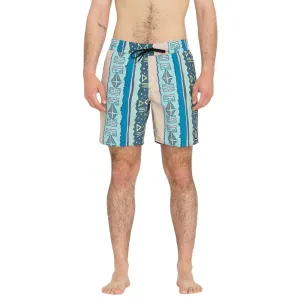 Volcom Lido Print 17 Trunk - Crete Blue