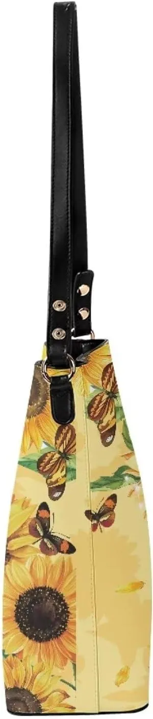 Waterproof Leather Bucket Bag, Water Resistant Adjustable Crossbody Sling Bag for Travel Daily, 11x 4.5x 11.4