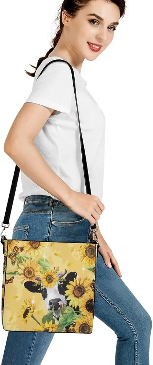 Waterproof Leather Bucket Bag, Water Resistant Adjustable Crossbody Sling Bag for Travel Daily, 11x 4.5x 11.4