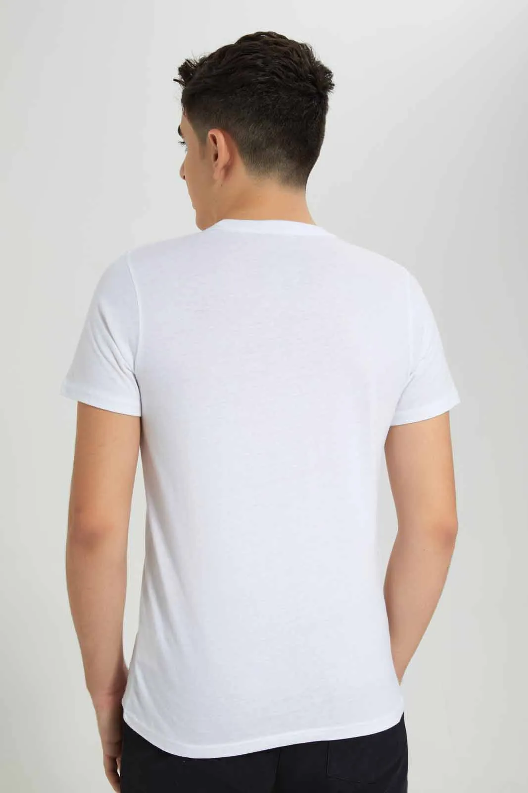 White Gamer Graphic T-Shirt For Senior Boys