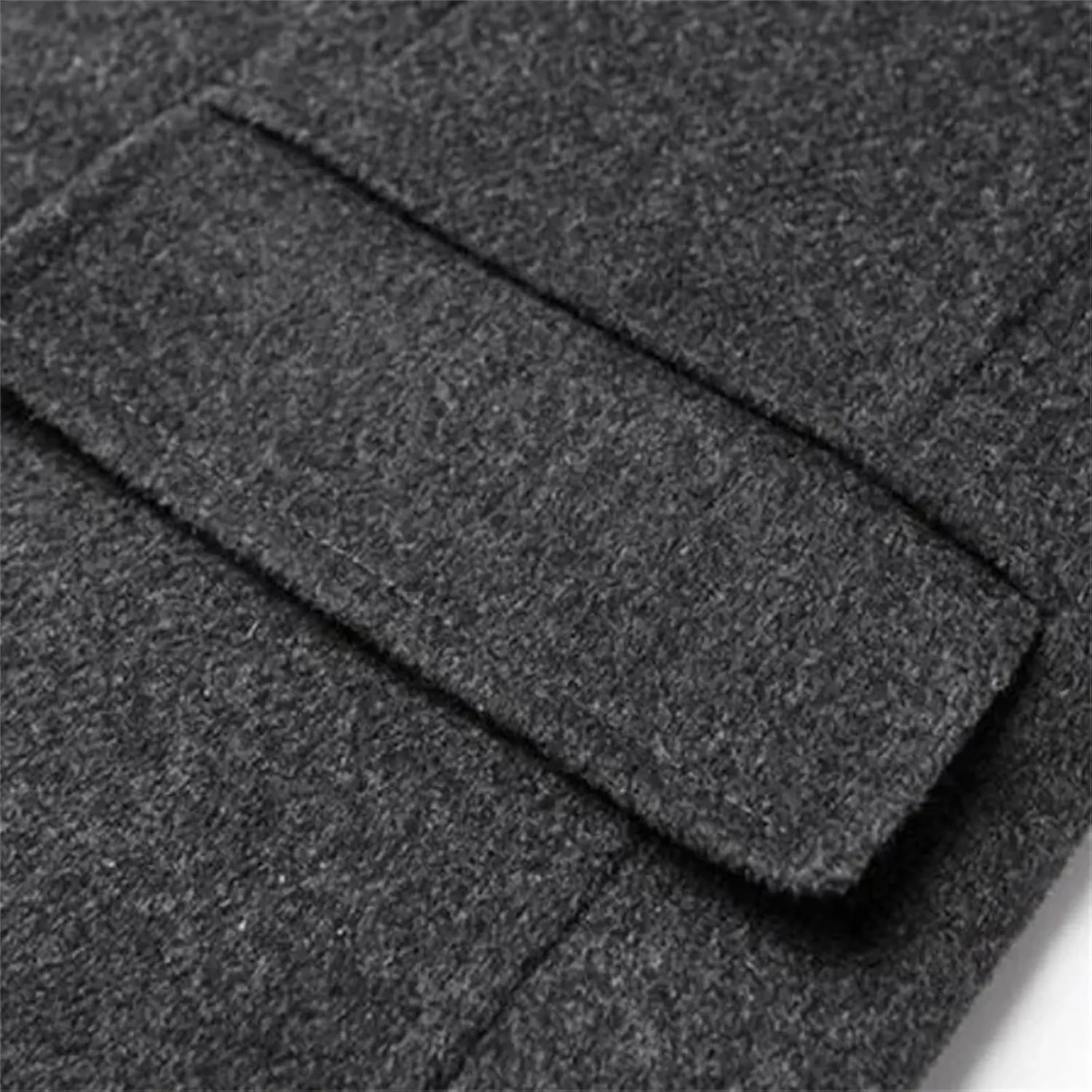 Winter Wool Trench Coat Men Thicken Long Cotton-Padded Overcoat Slim Business Casual Jacket Men Woolen Warm Outwear