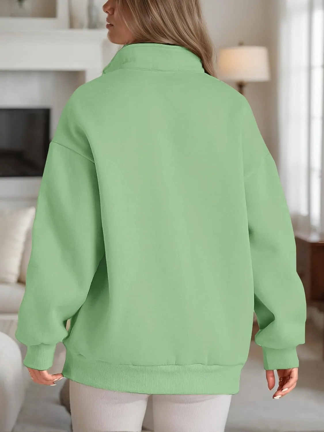Women Half Zip Oversized Sweatshirts Fall Fashion Hoodies Pullover Long Sleeve Shirts Clothes