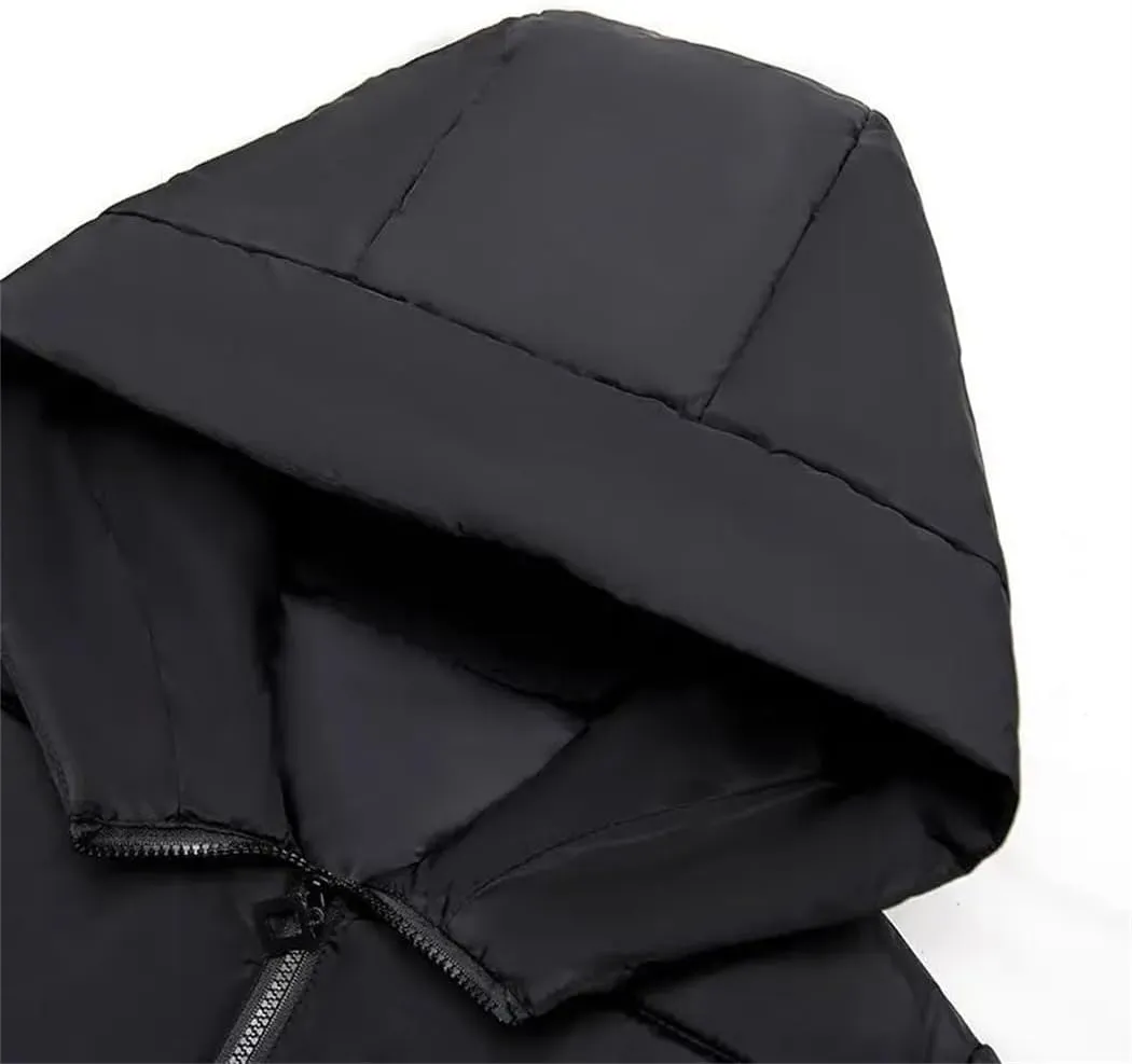 Women Winter Warm Thick Parka Outwear Jacket Loose Hooded Cotton Padded Coat Mid-Length Parka Outwear