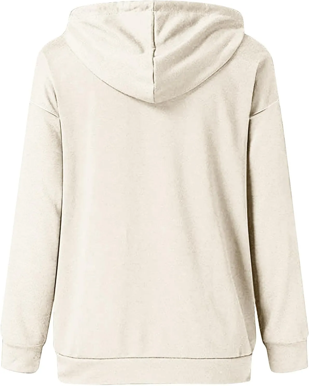 Womens 2024 Button Collar Hoodies Hooded Drawstring Pullover Sweatshirts Casual Long Sleeve Fall Fashion Shirts Top