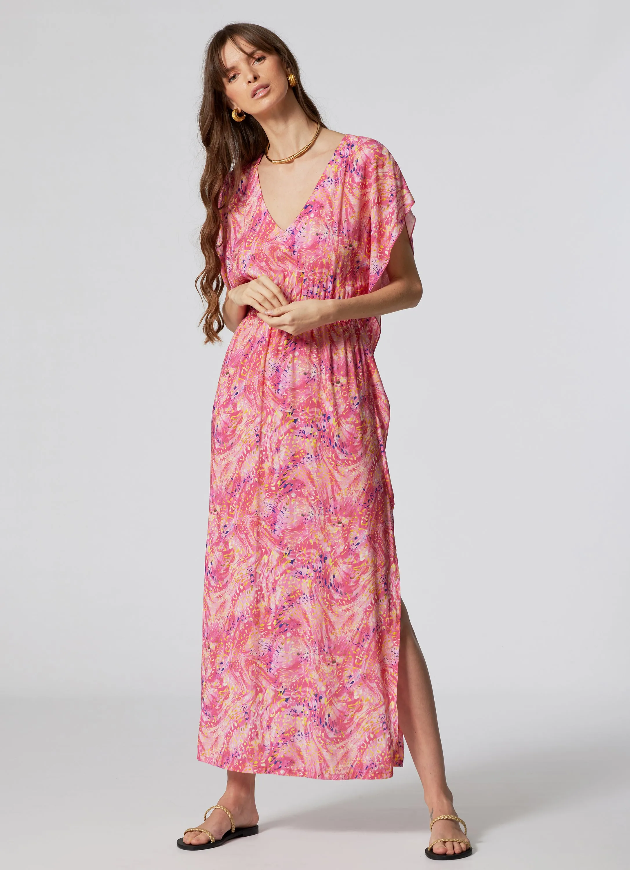WOMEN'S  LONG KAFTAN SPLASH