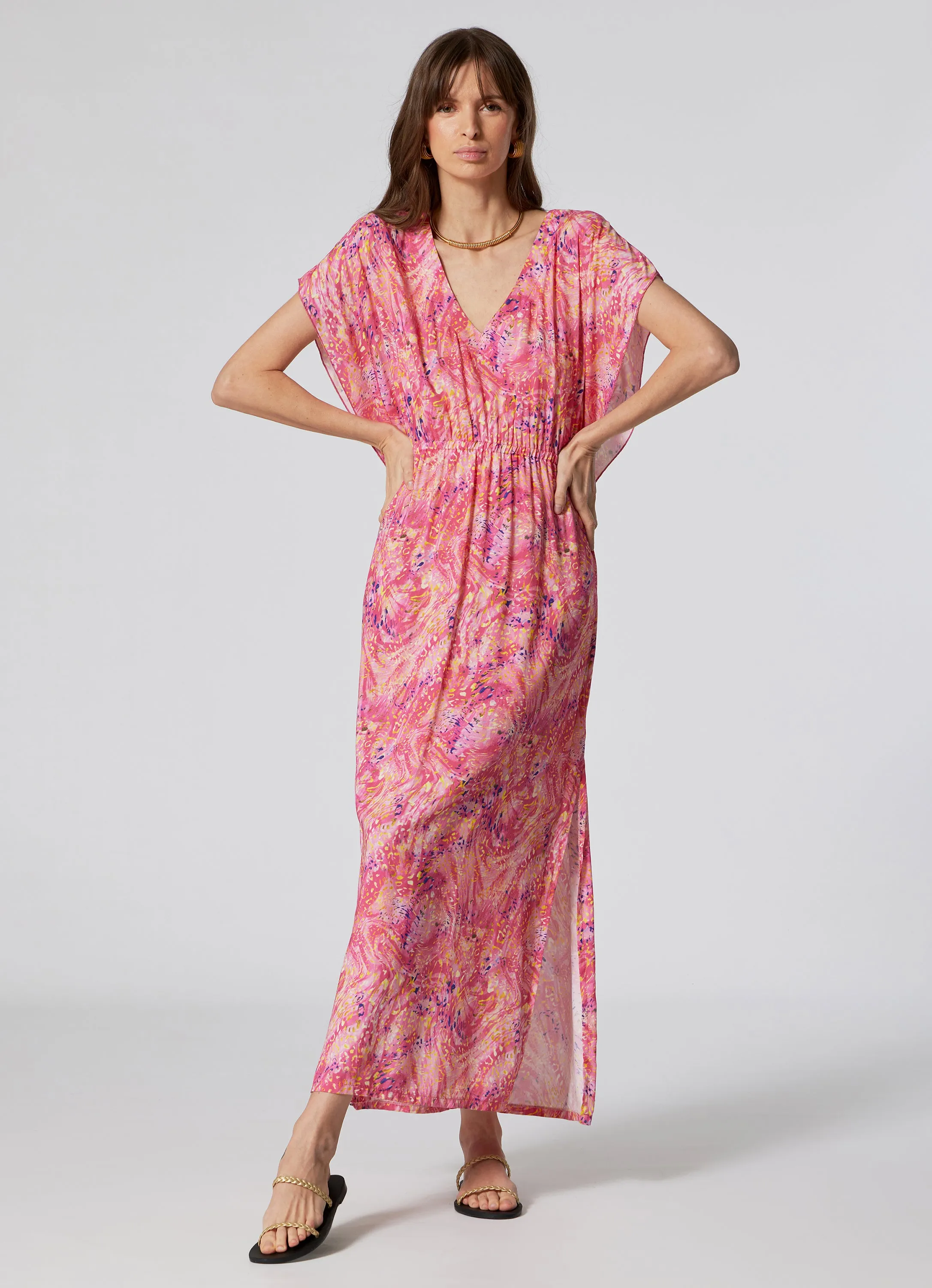 WOMEN'S  LONG KAFTAN SPLASH