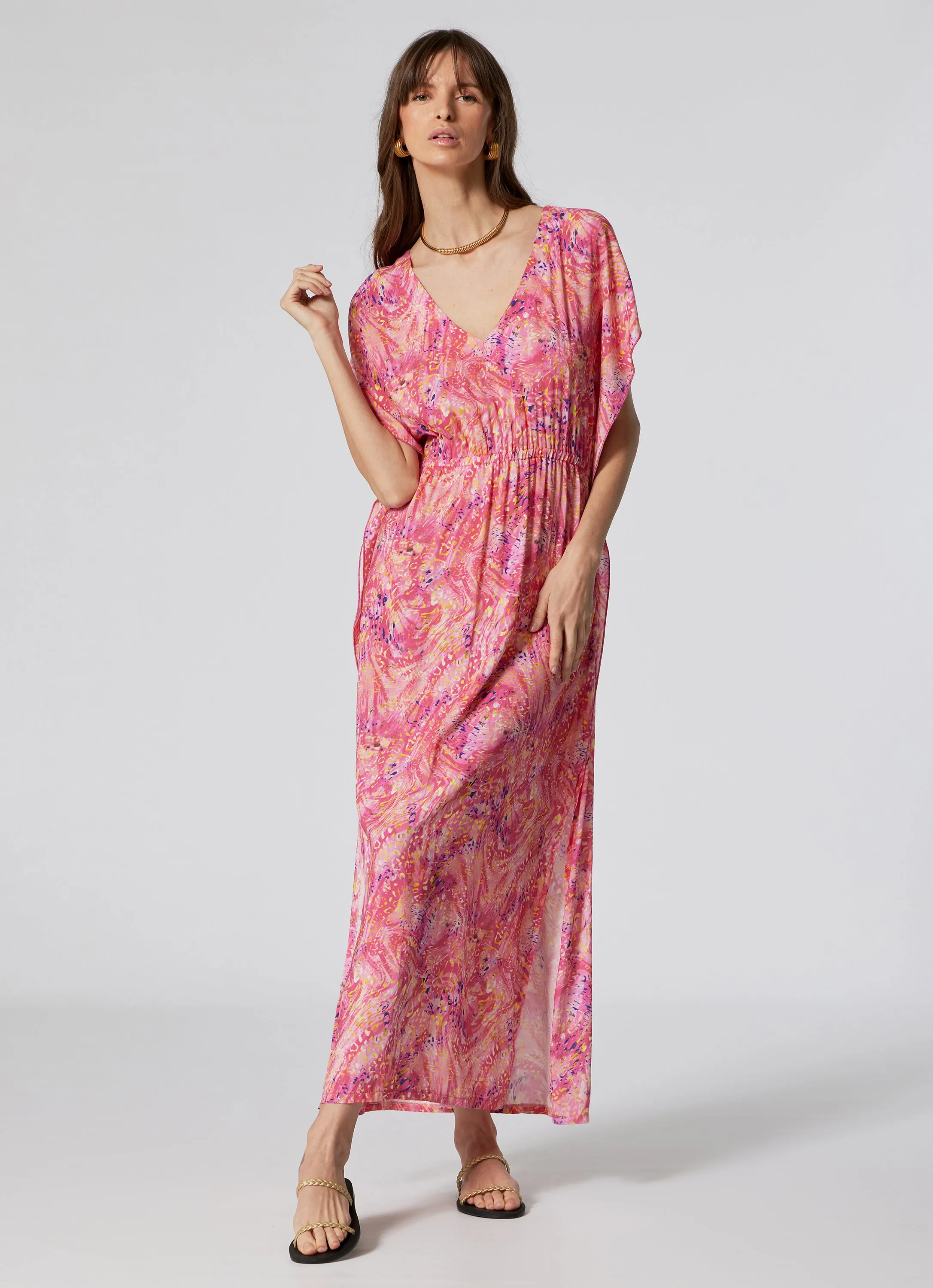 WOMEN'S  LONG KAFTAN SPLASH