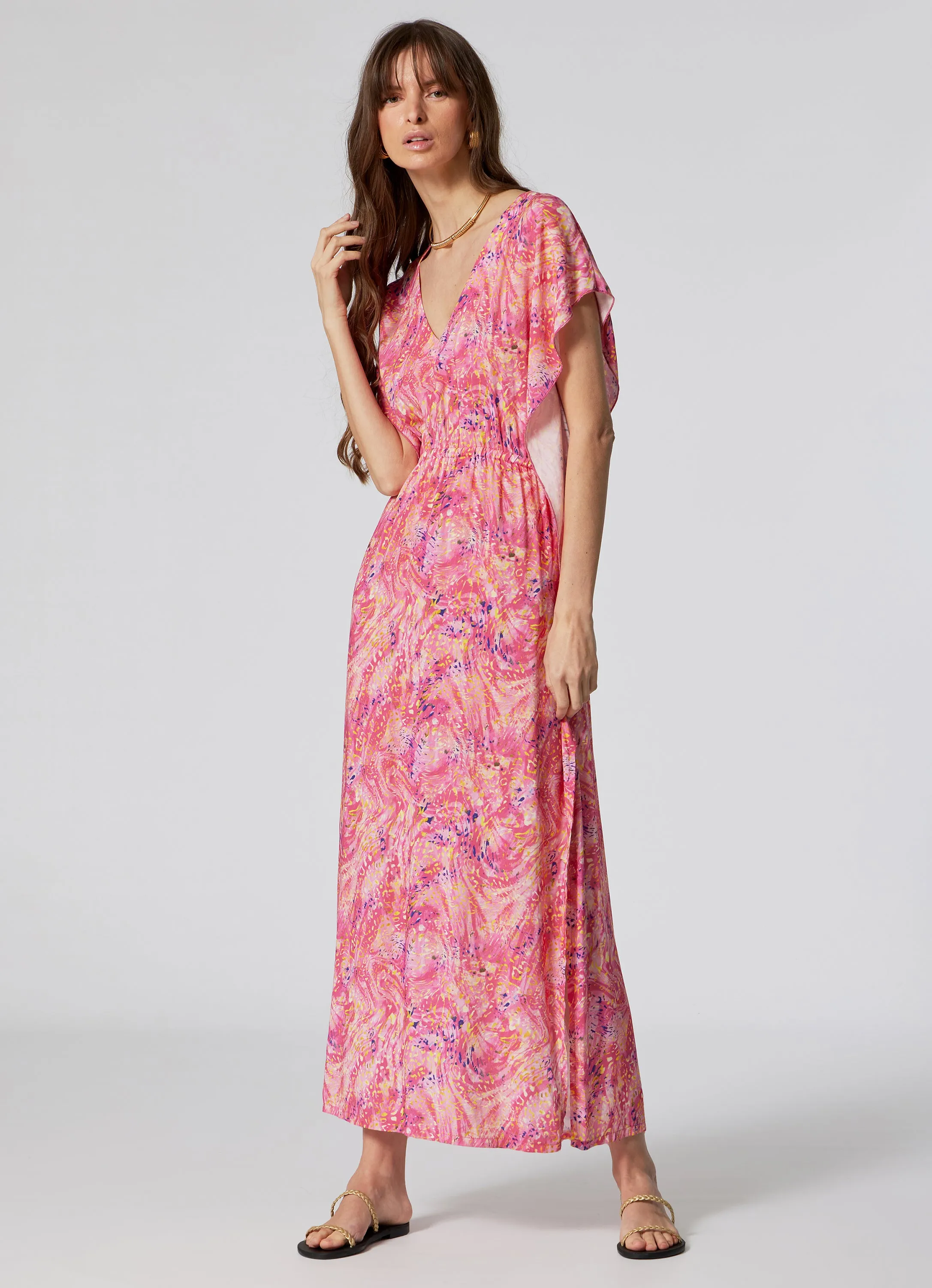 WOMEN'S  LONG KAFTAN SPLASH