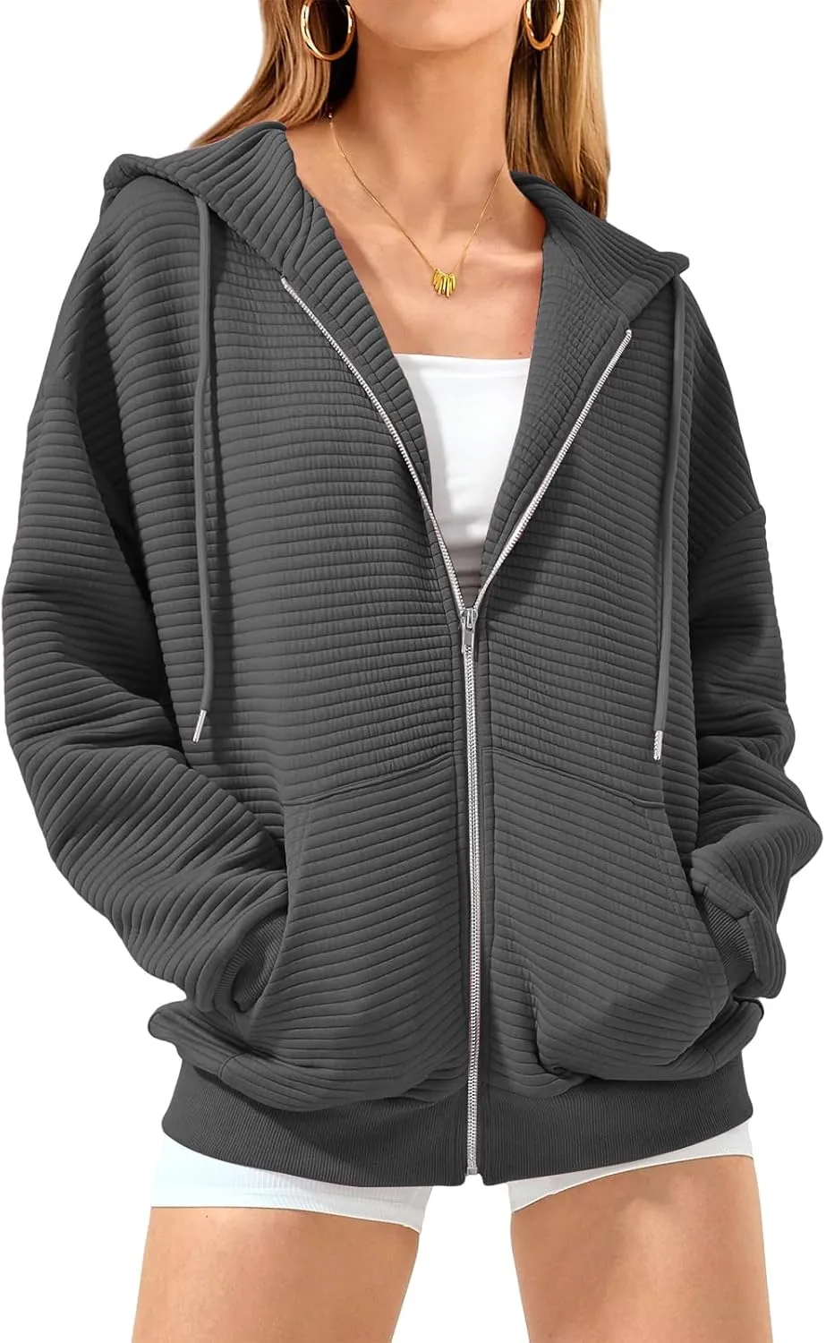 Women's Oversized Hoodies Comfy Loose Long Sleeve Sweatshirt Hooded Pullover Sweaters Tops Casual Jackets with Pockets