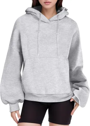 Womens Oversized Hoodies Loose Fit Fleece Sweatshirts Autumm Pullover Sweaters Teen Girls Preppy Top Clothes Womens Fall