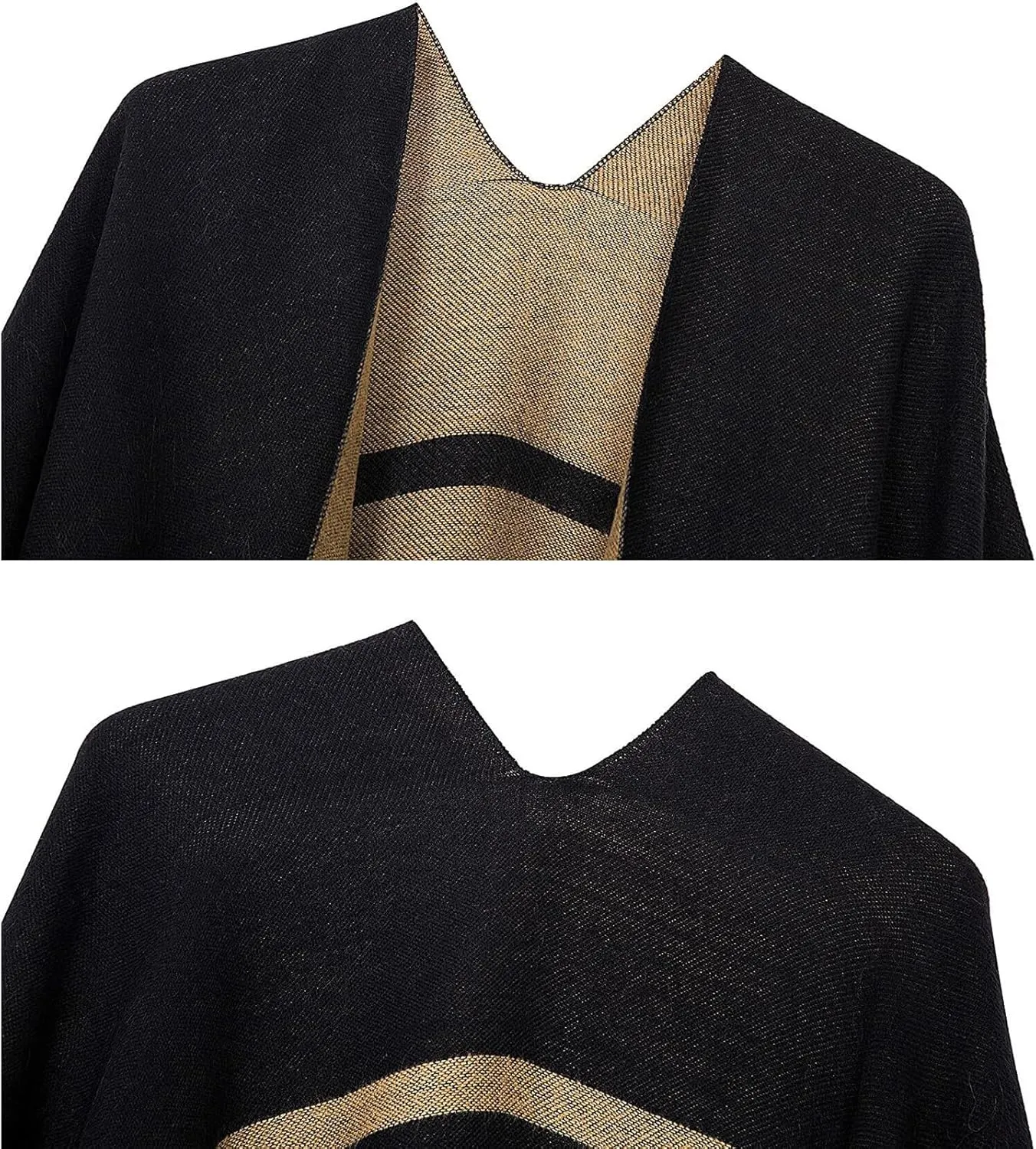 Women's Shawl Wraps Open Front Poncho Cape Oversized Sweaters Casual Cardigan Shawls for Fall Winter