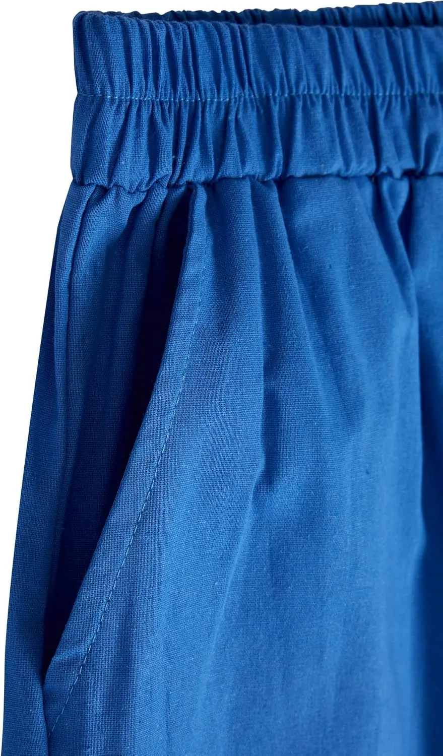 Womens Two Piece Linen Sets 3/4 Sleeve Blouse Top Loose Capri Pants Sets with Pockets Solid Color