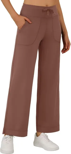 Women's Wide Leg Pants with Pockets High Waisted Lounge Yoga Pant Sweatpants Pajama Workout Loose Pant