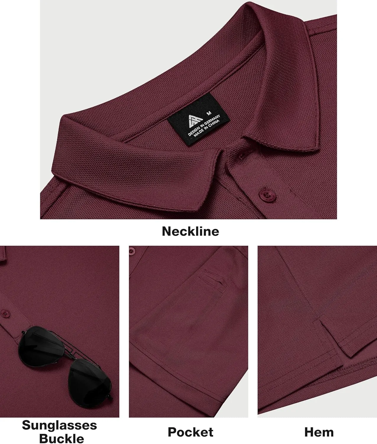 ZITY 5 Pack Tactical Polo Shirts for Men Golf Shirt Short Sleeve Athletic Performance Moisture Wicking Work Outdoor Tshirts