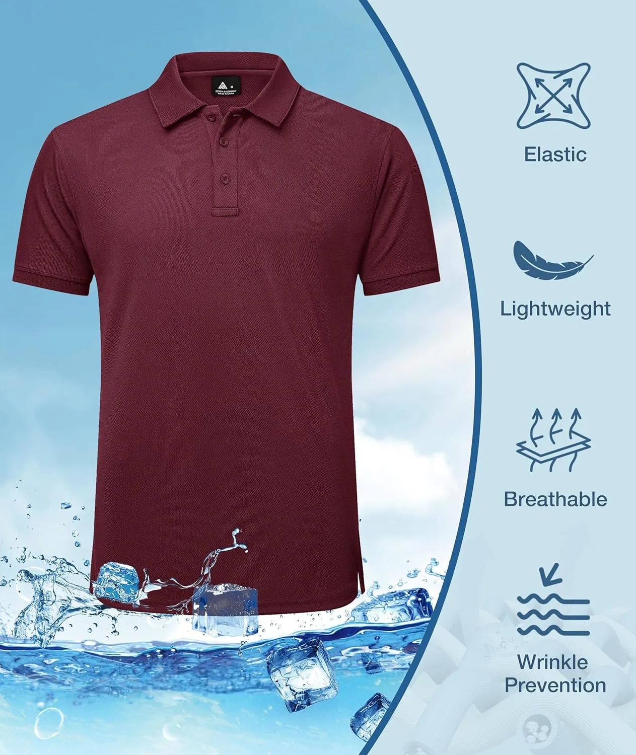ZITY 5 Pack Tactical Polo Shirts for Men Golf Shirt Short Sleeve Athletic Performance Moisture Wicking Work Outdoor Tshirts